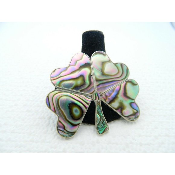 Taxco Jewelry - Sterling Silver .925 TAXCO VJC Abalone Pin